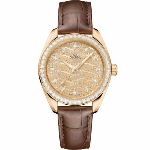 Omega Seamaster Aqua Terra 150M Master Chronometer 34 Moonshine Gold - Diamond / Champagne 220.58.34.20.99.008 (22058342099008)